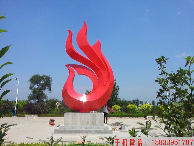 不锈钢抽象凤凰雕塑,美丽凤凰雕塑