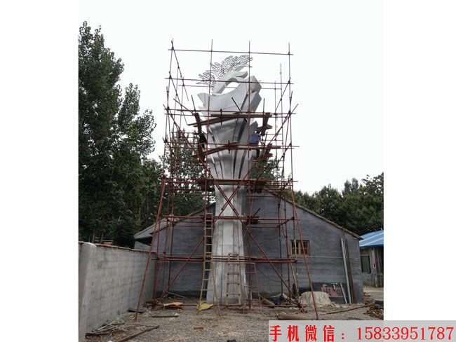 不锈钢抽象玉米雕塑,广场玉米雕塑定制1